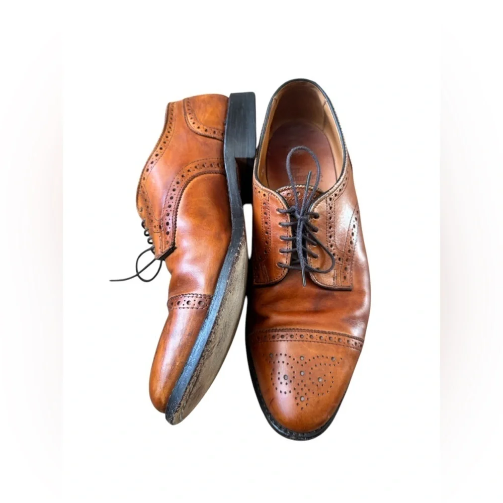 Allen Edmonds Sanford Men's Dress Shoes Brown Leather Size 9.5 D